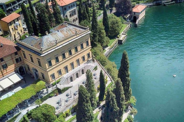 Entrance to the gardens of Villa Cipressi in Varenna on Lake Como