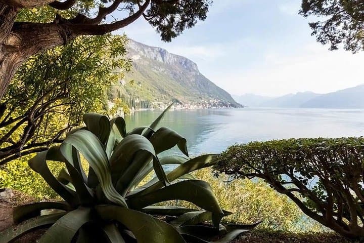 Entrance to the gardens of Villa Cipressi in Varenna on Lake Como