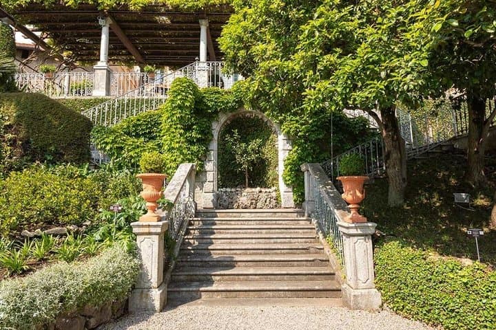 Entrance to the gardens of Villa Cipressi in Varenna on Lake Como