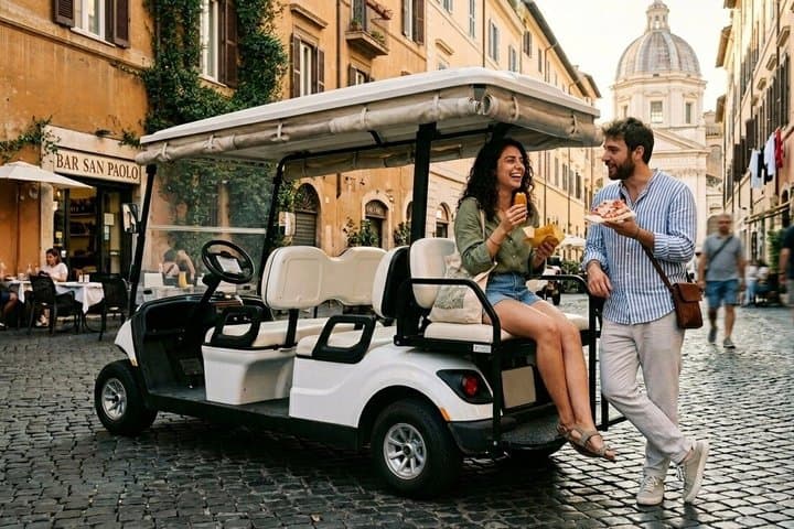Rome 3H Private Golf Cart Tour with Pick Up and Drop Off Included