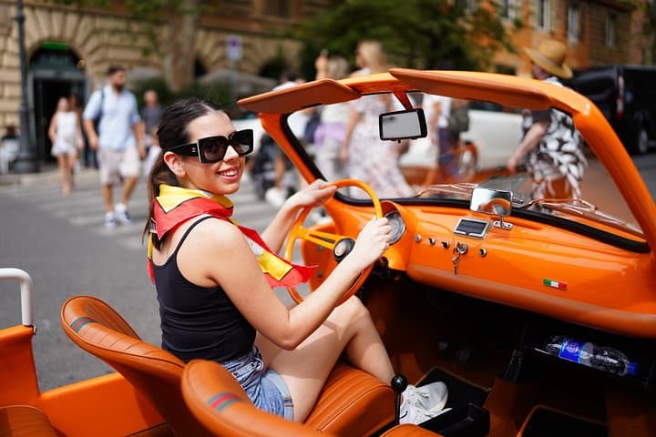 Cabriolet Vintage Fiat 500 City tour with Photoshoot