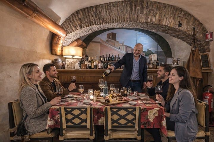 Private Rome Golf Cart VIP Tour Food Tasting + 5 Wines & Pickup