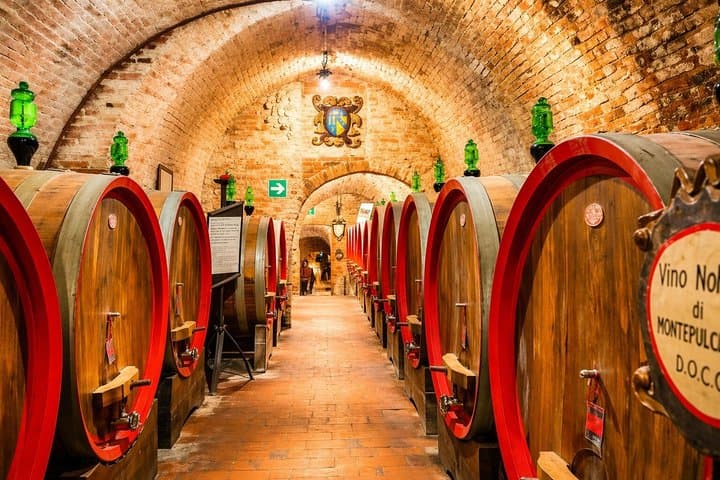 From Rome: Tuscany wines experience with lunch in Montepulciano