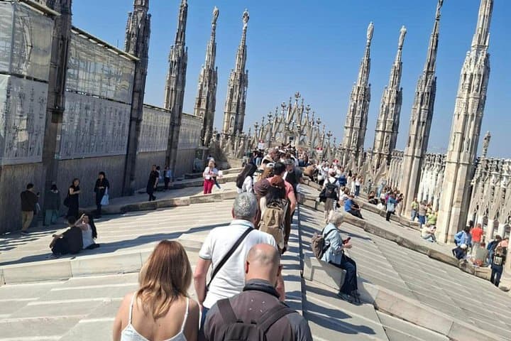 Milan Duomo Entry Ticket with Lift to Rooftop Terraces Audio App