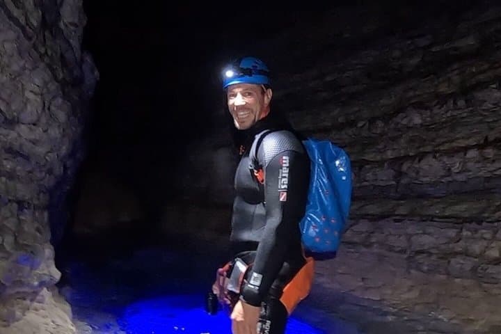 Night canyoning in the Dolomites