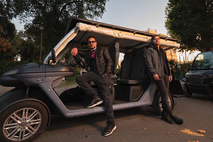 Customizable Rome tour Golfcart and hotel pickup and ice cream