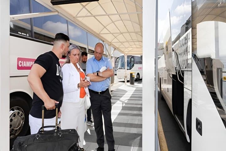 Fiumicino Airport FCO Bus to Rome Vatican and Termini Stops