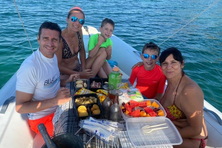 Cagliari Boat tour 5 stops , snorkeling , Sardinian aperitif included