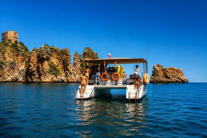 Catamaran Tour Caves Scopello Zingaro Reserve Aperitif