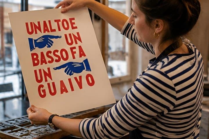 Print Workshop in Venice with Wooden Typography