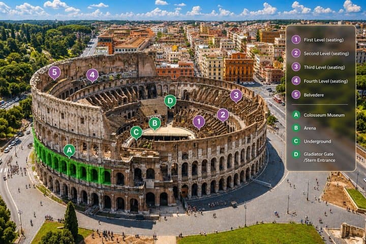 Colosseum Palatine Hills and Roman Forum Ticket with Audio Guide